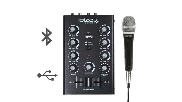 Zubehör - Mischpult und 1 Mikrofon für das Party Paket und das Akku Paket